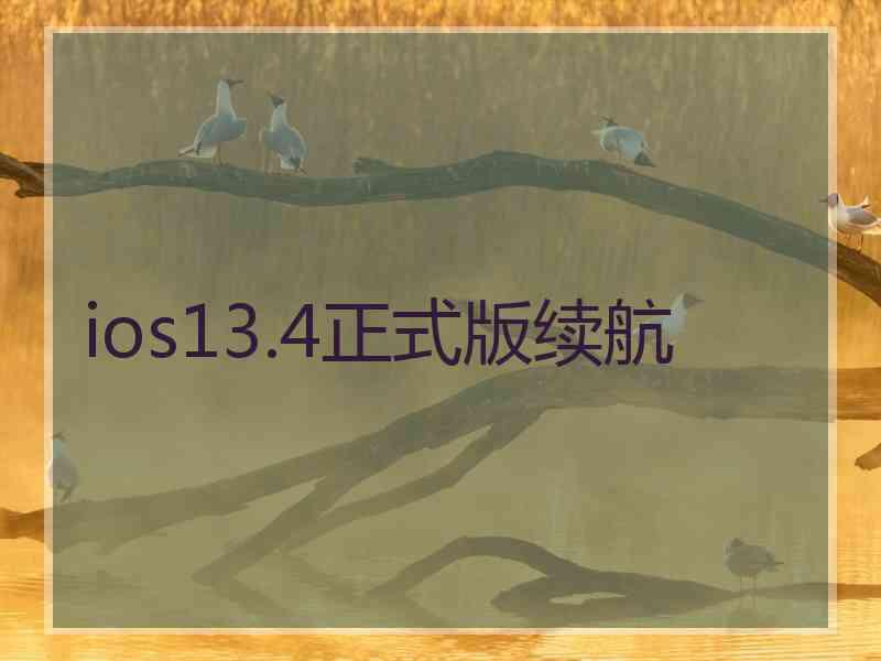 ios13.4正式版续航