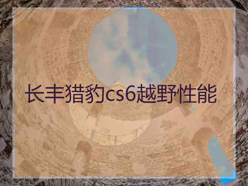 长丰猎豹cs6越野性能