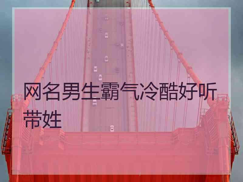 网名男生霸气冷酷好听带姓