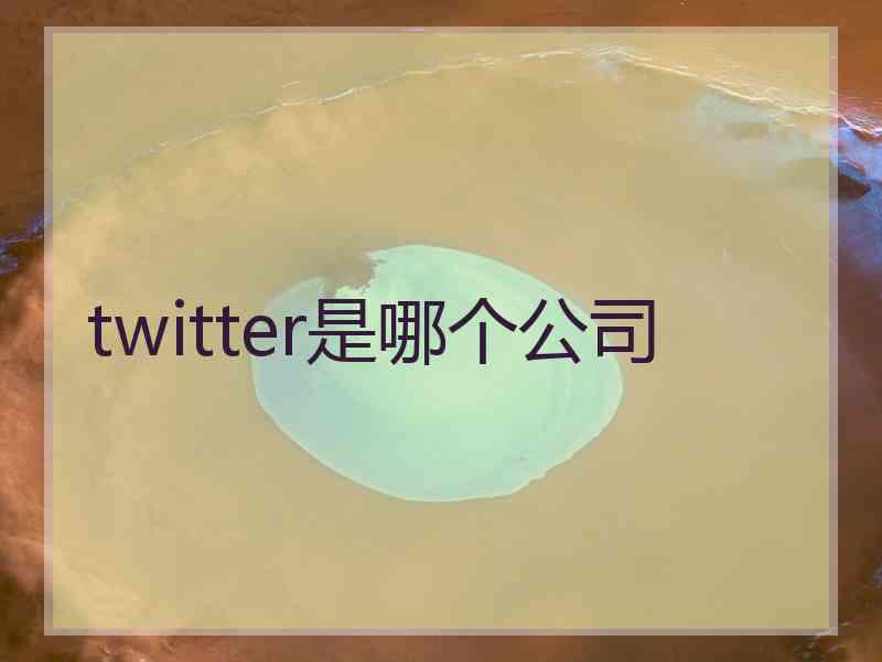 twitter是哪个公司