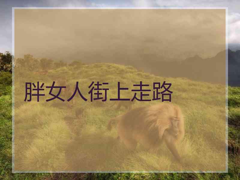 胖女人街上走路