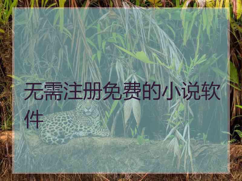 无需注册免费的小说软件
