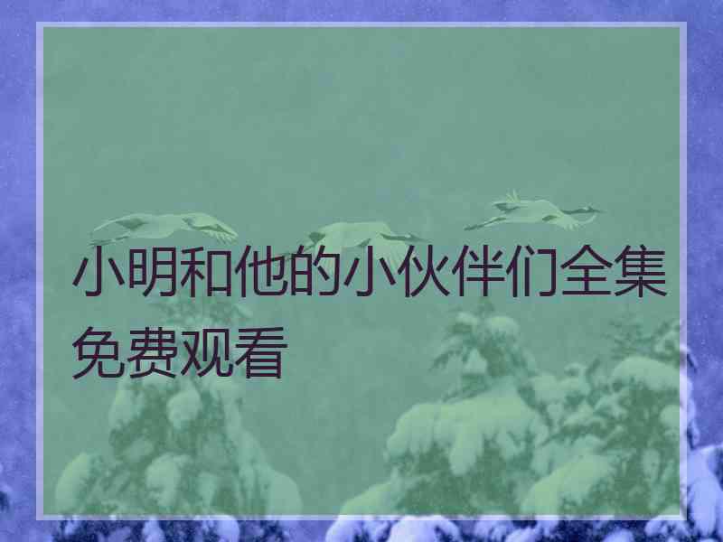 小明和他的小伙伴们全集免费观看