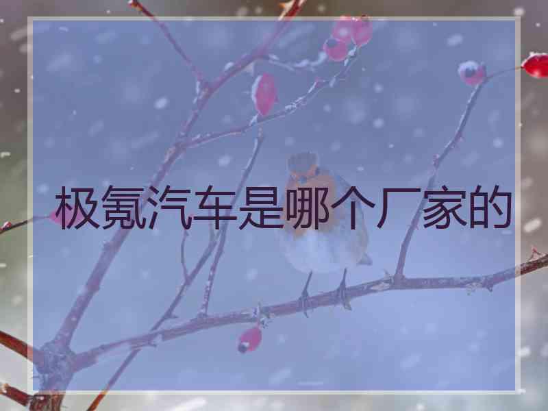 极氪汽车是哪个厂家的