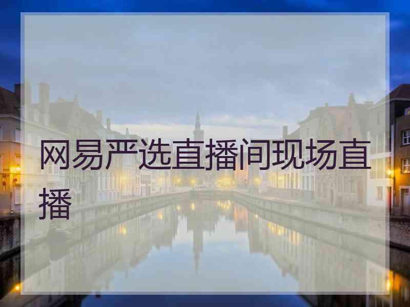 网易严选直播间现场直播