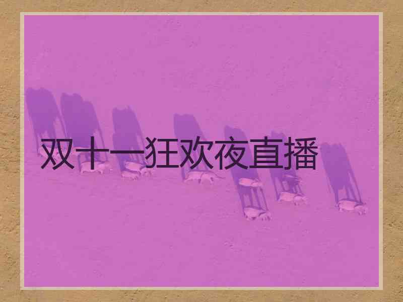 双十一狂欢夜直播