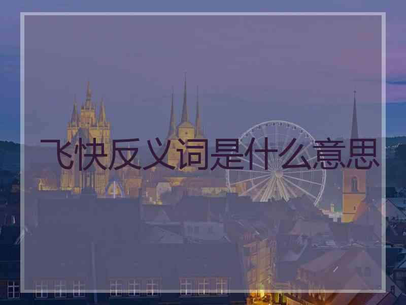 飞快反义词是什么意思