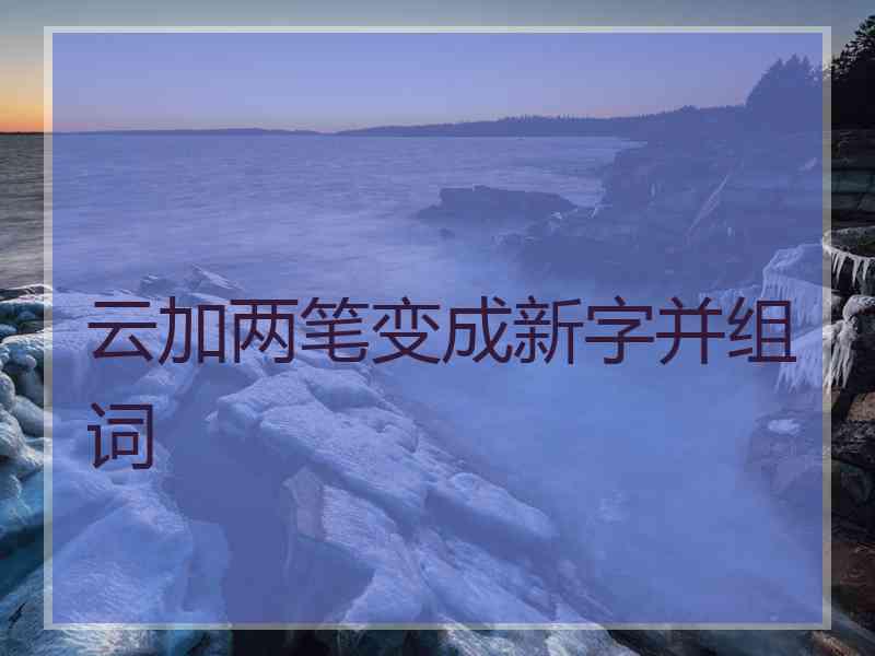 云加两笔变成新字并组词