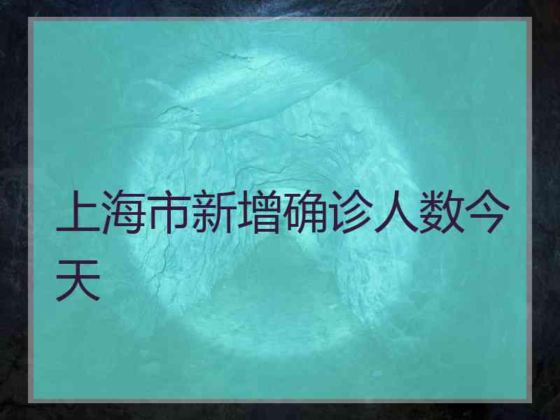 上海市新增确诊人数今天