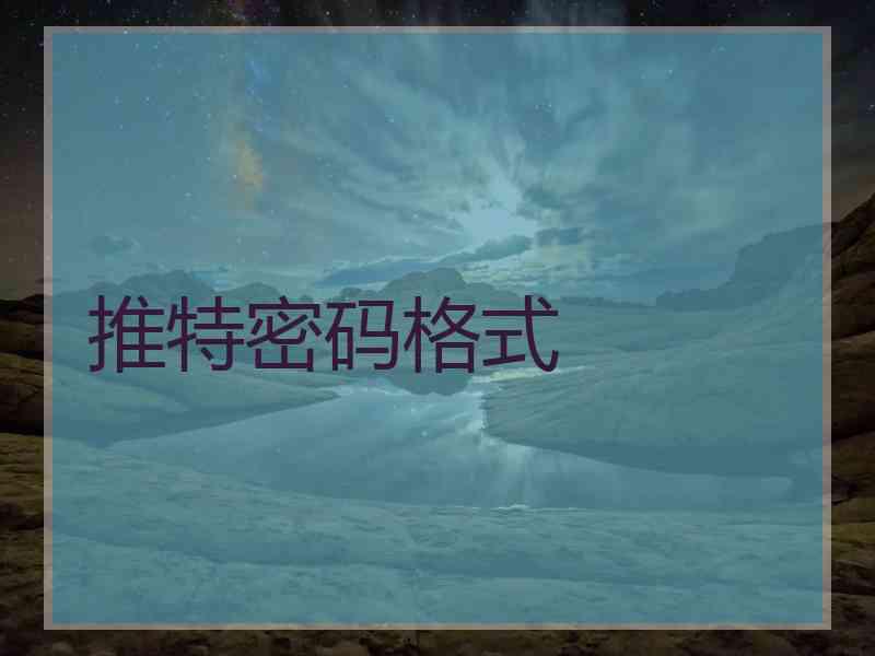 推特密码格式