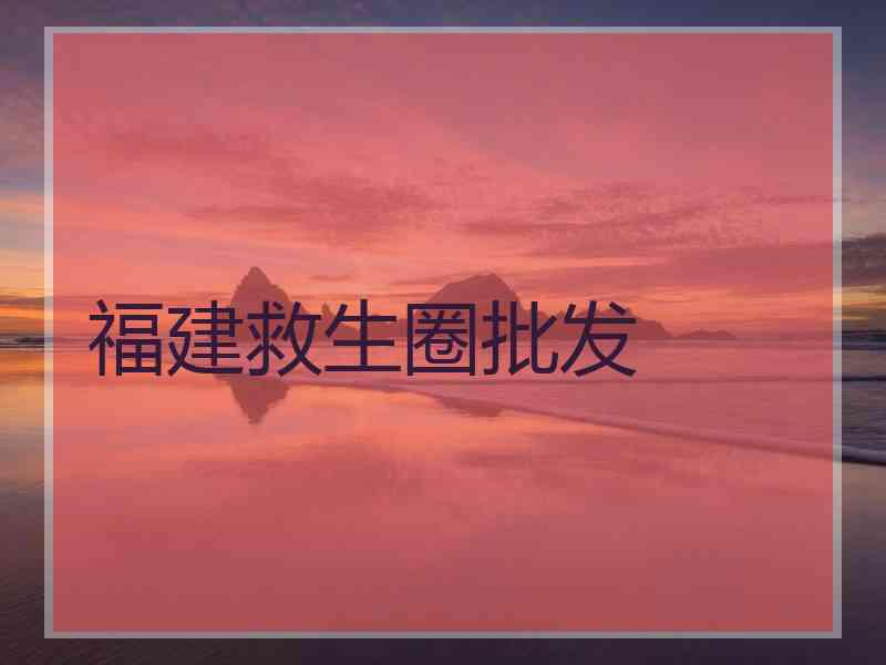 福建救生圈批发