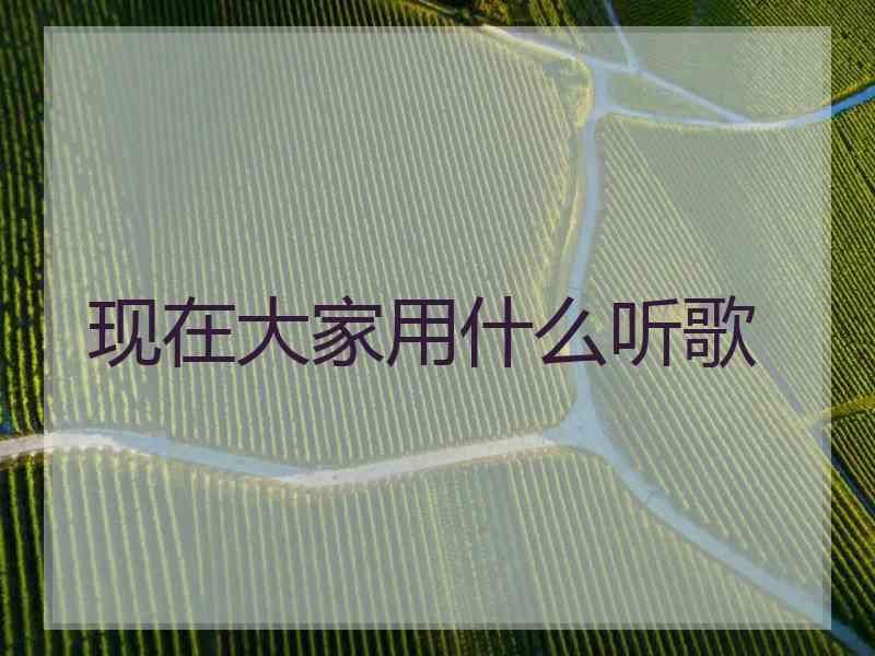 现在大家用什么听歌