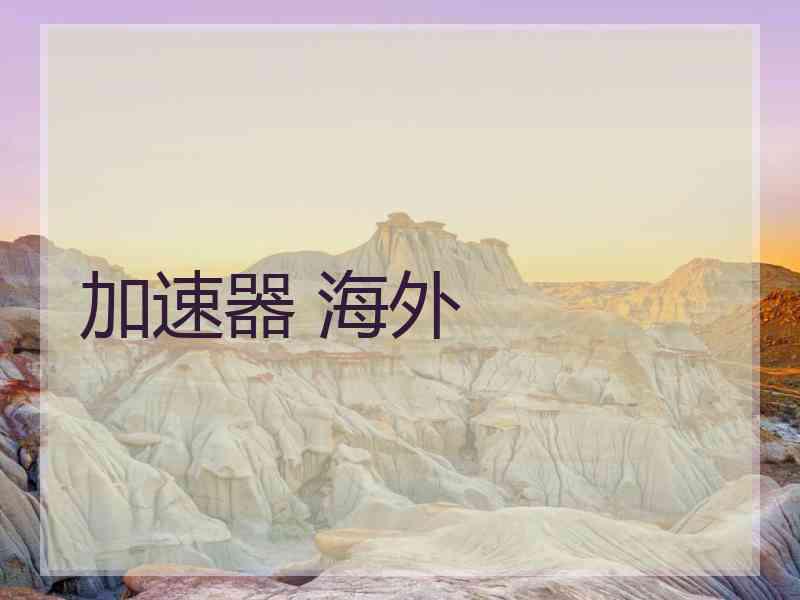 加速器 海外