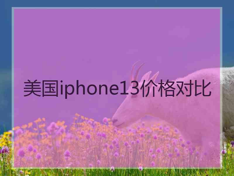 美国iphone13价格对比
