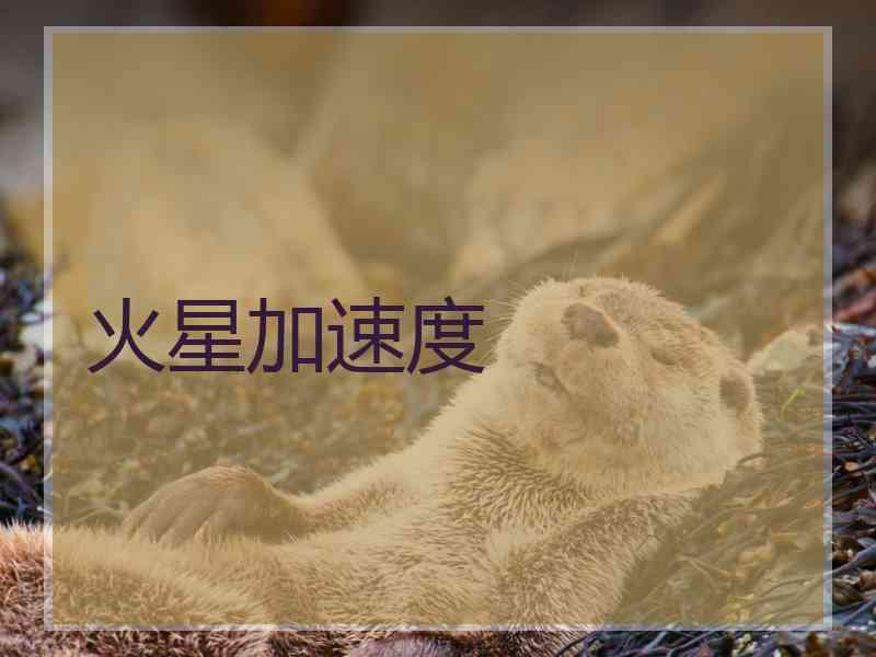 火星加速度