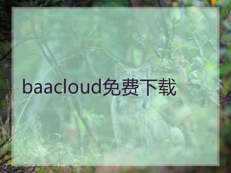 baacloud免费下载