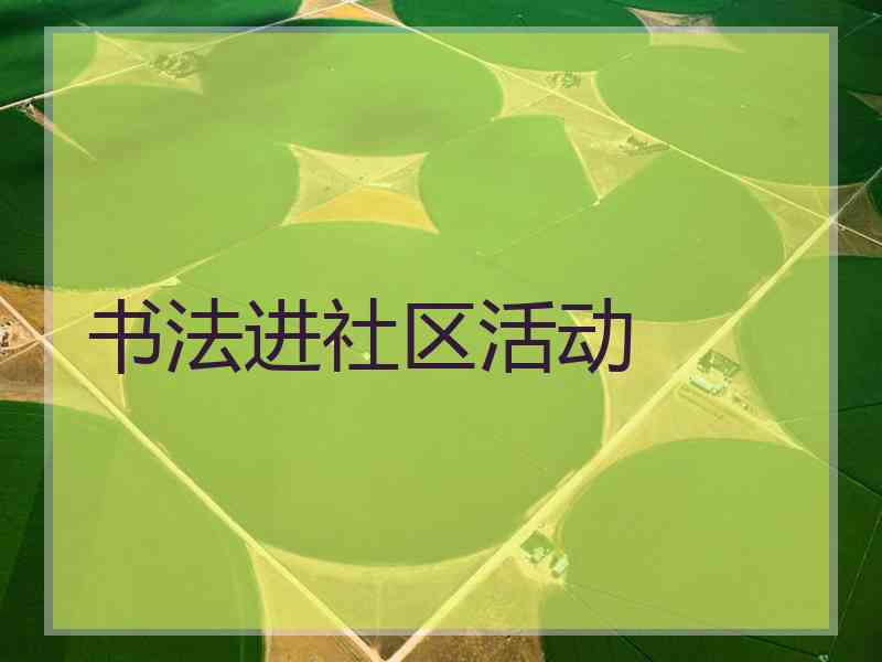 书法进社区活动