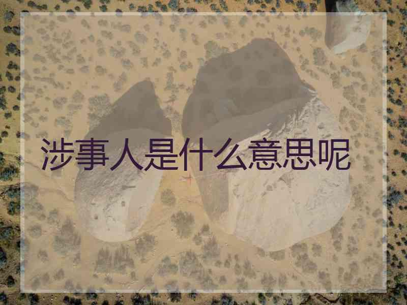 涉事人是什么意思呢