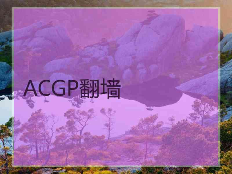 ACGP翻墙