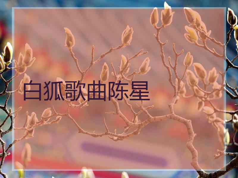 白狐歌曲陈星