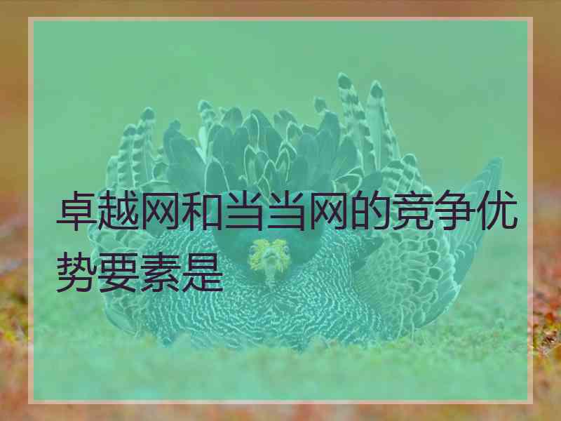 卓越网和当当网的竞争优势要素是