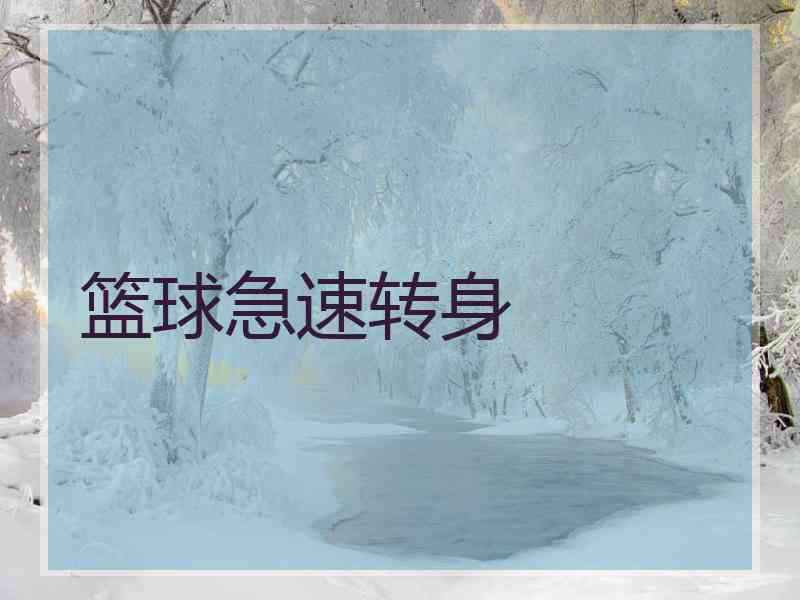 篮球急速转身