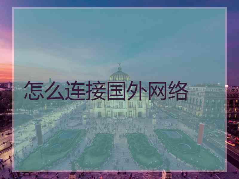 怎么连接国外网络