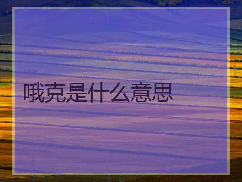 哦克是什么意思