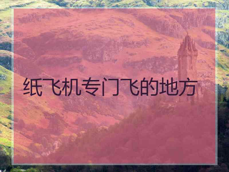 纸飞机专门飞的地方