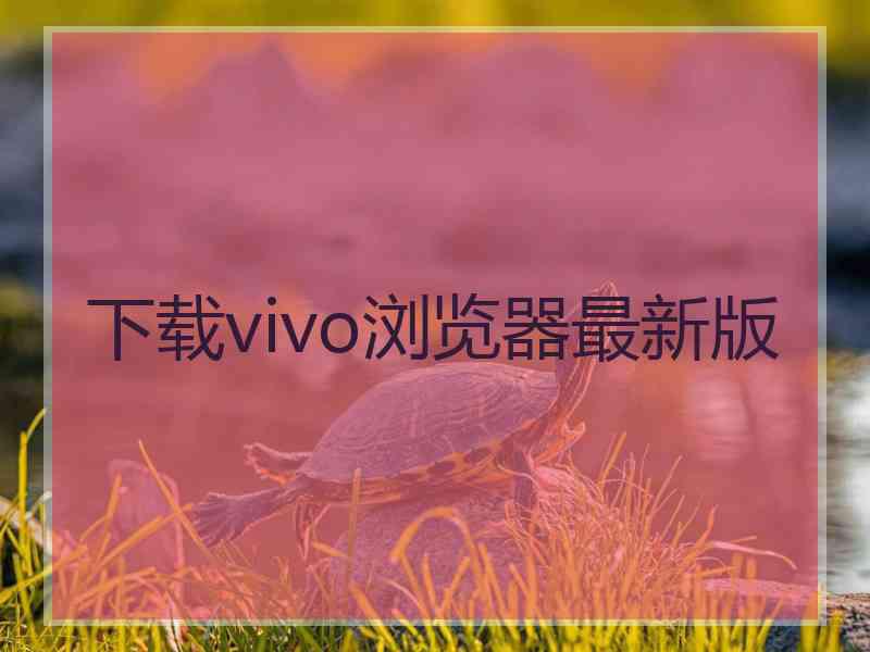 下载vivo浏览器最新版