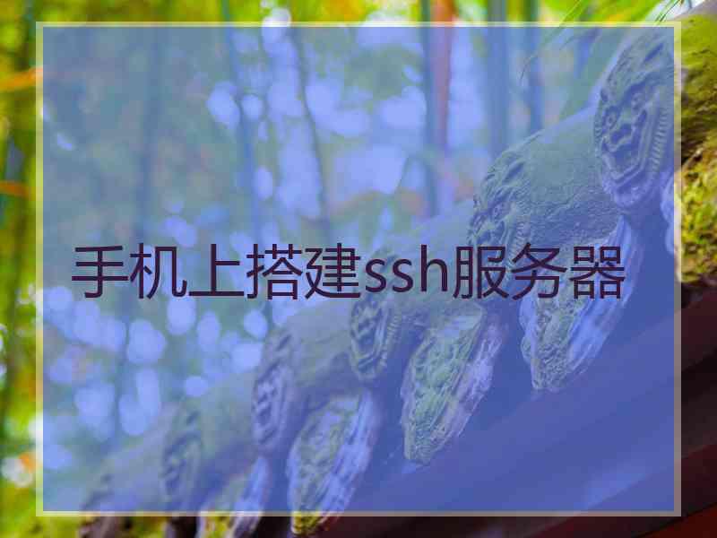 手机上搭建ssh服务器