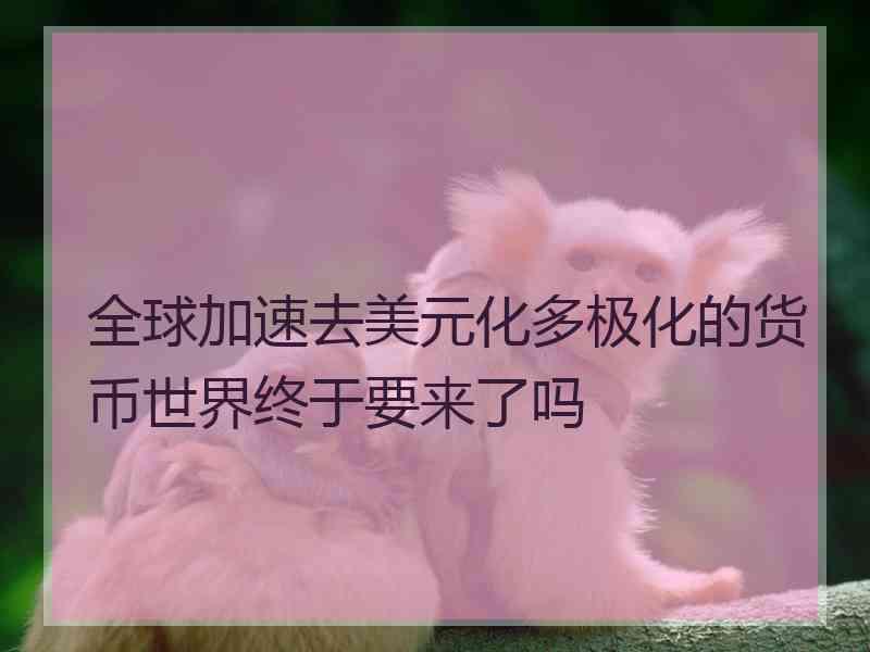 全球加速去美元化多极化的货币世界终于要来了吗