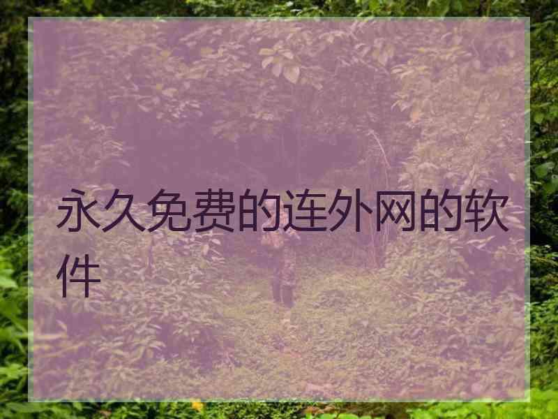 永久免费的连外网的软件
