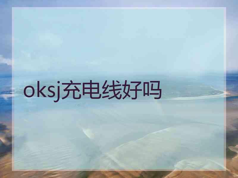 oksj充电线好吗