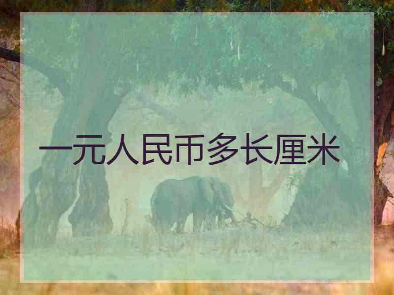 一元人民币多长厘米