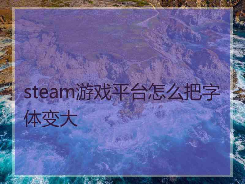 steam游戏平台怎么把字体变大