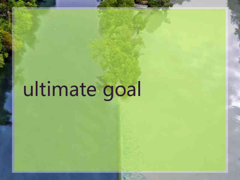 ultimate goal