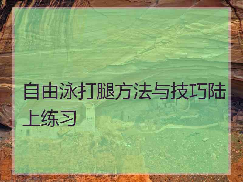 自由泳打腿方法与技巧陆上练习