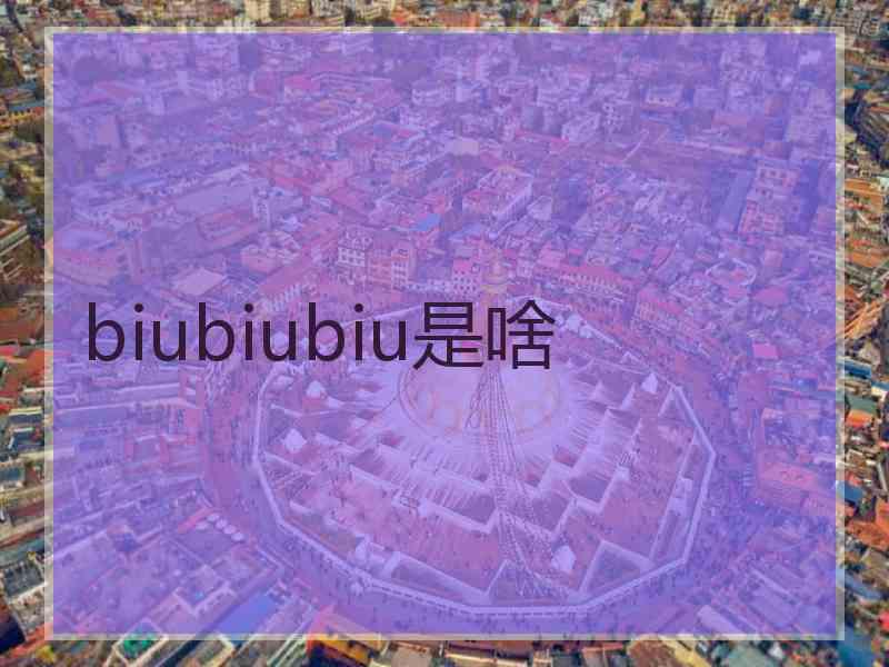 biubiubiu是啥