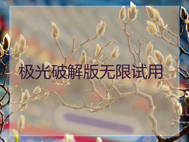 极光破解版无限试用