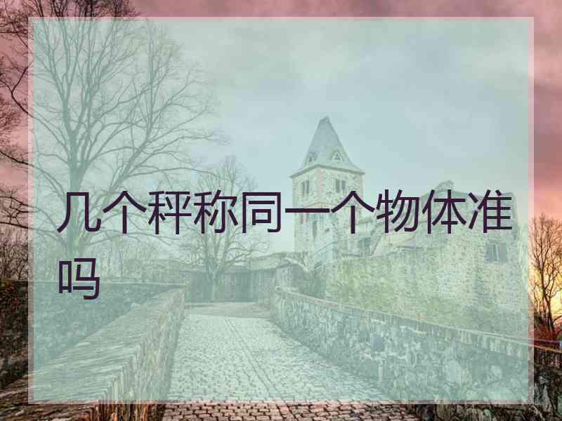 几个秤称同一个物体准吗