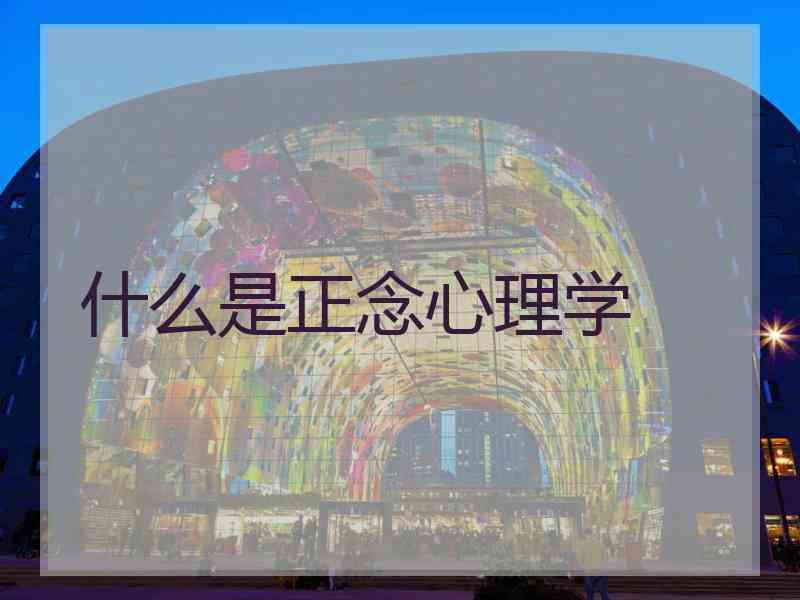 什么是正念心理学