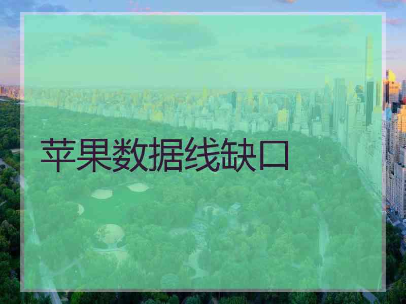 苹果数据线缺口