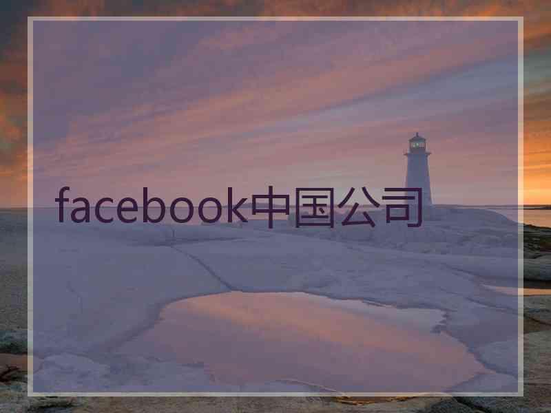 facebook中国公司