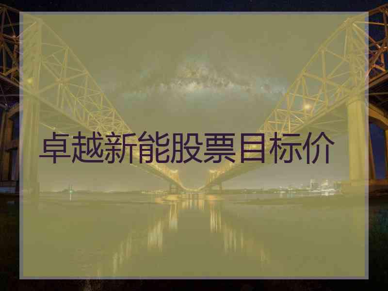 卓越新能股票目标价