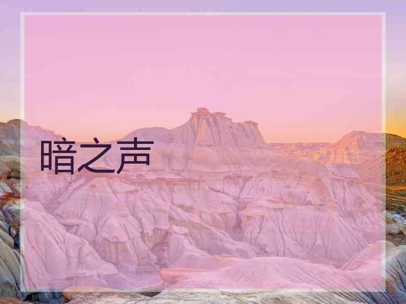 暗之声