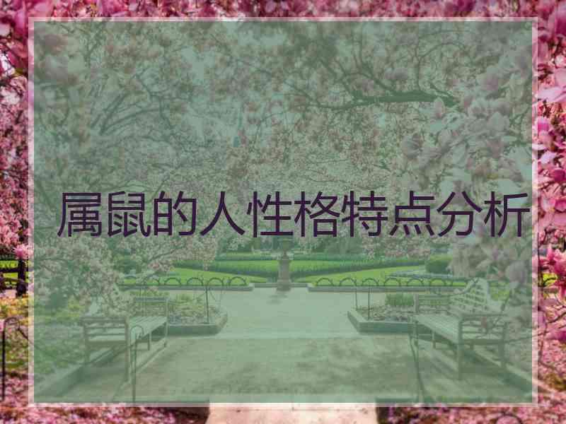 属鼠的人性格特点分析