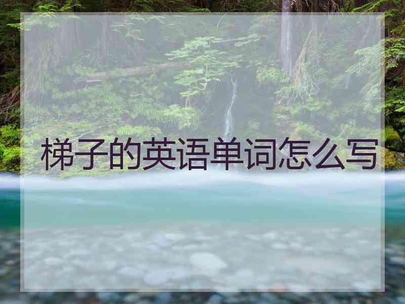 梯子的英语单词怎么写
