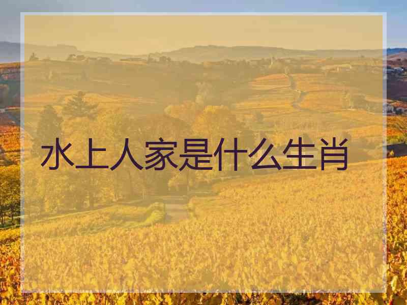 水上人家是什么生肖