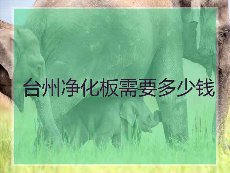 台州净化板需要多少钱
